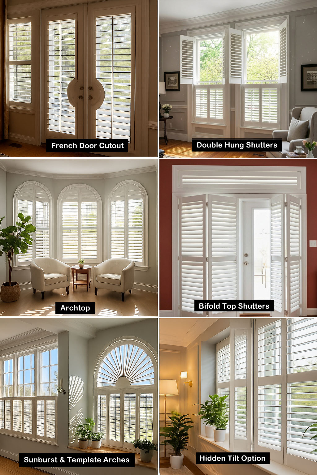 Plantation Shutters Upgraded OptionsOptions