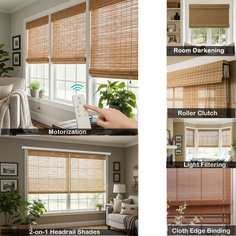 woven wood shades Upgraded Options