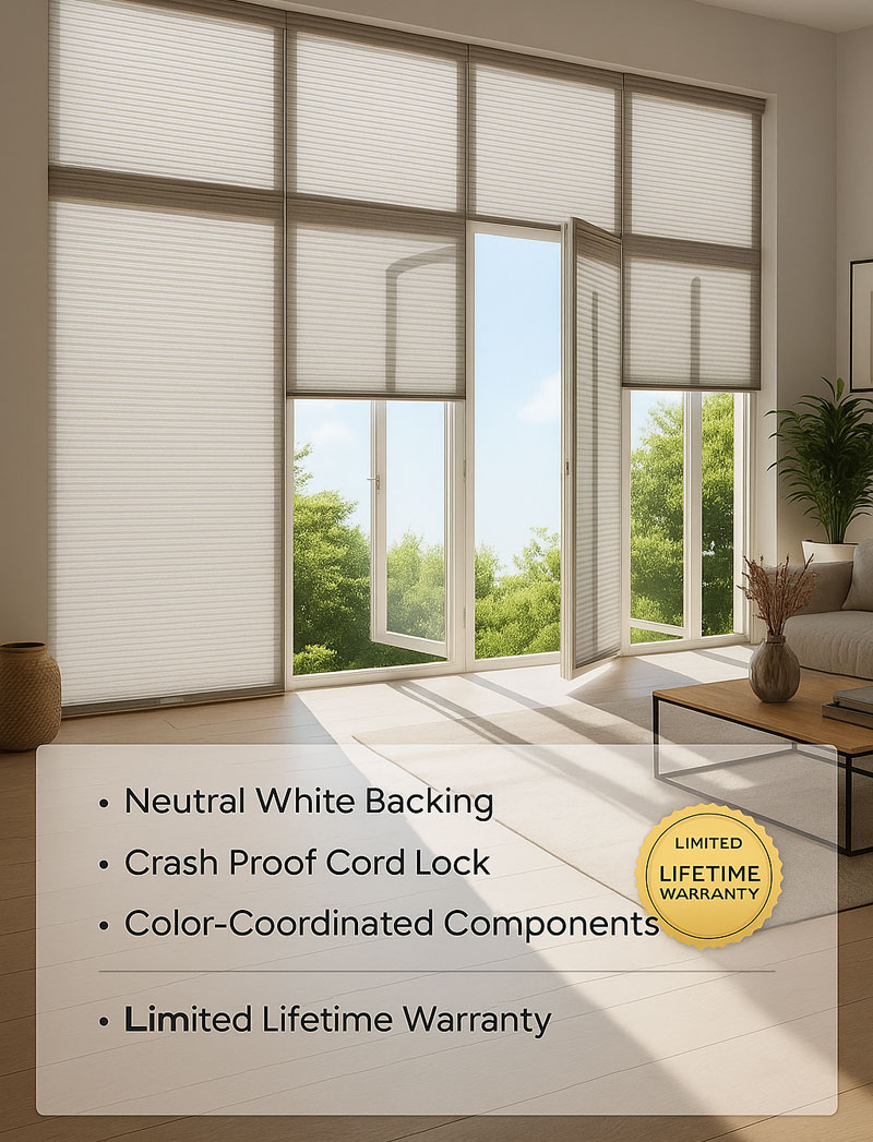 Honeycomb shades Standard Options